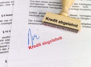 Stempel: Kredit abgelehnt bei Selbständigkeit